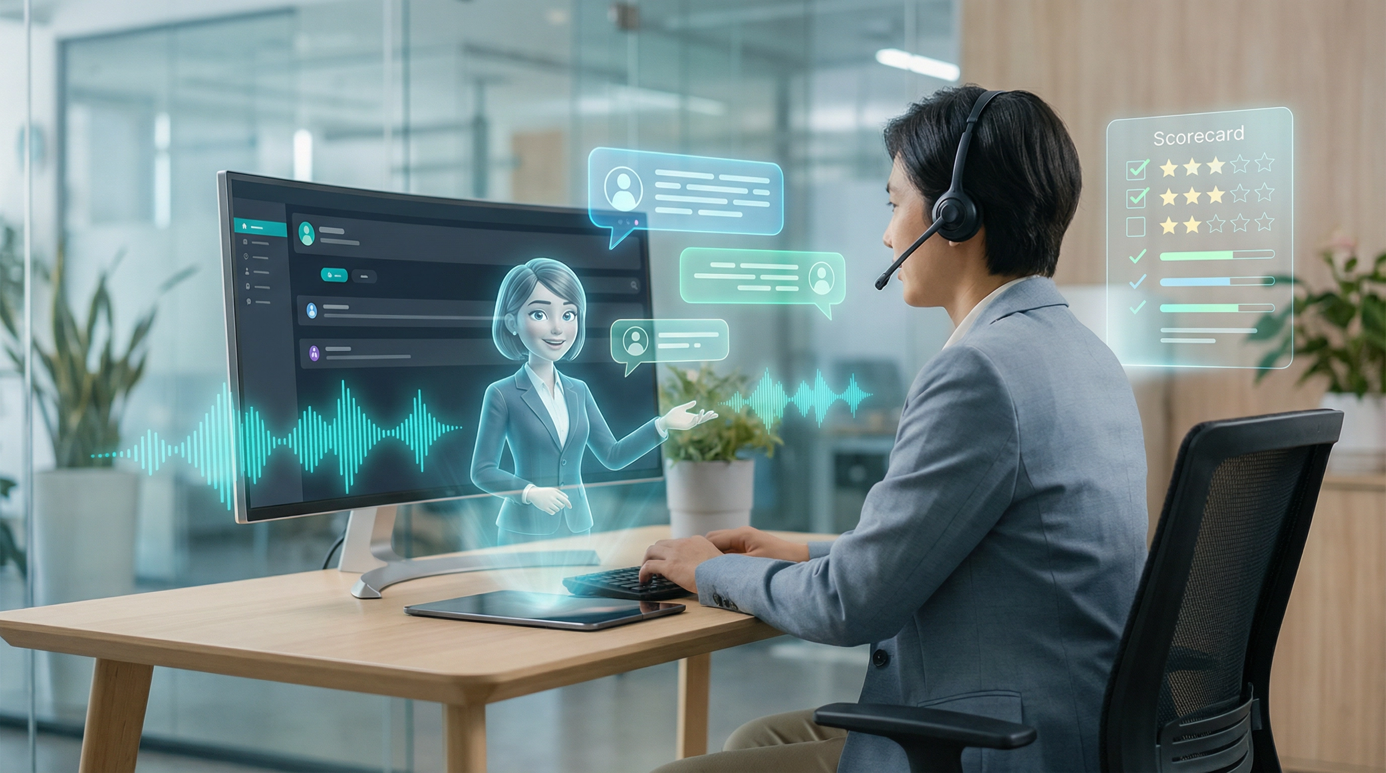 Simulação & Avaliação - Chat e Voz com IA